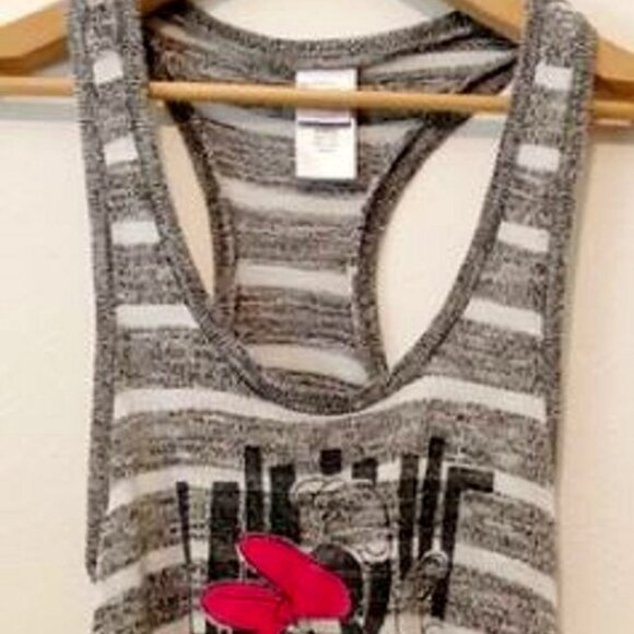 NWOT Disney Minnie Mouse Racer-back Tank Top Striped Size: XSMALL - Picture 4 of 5